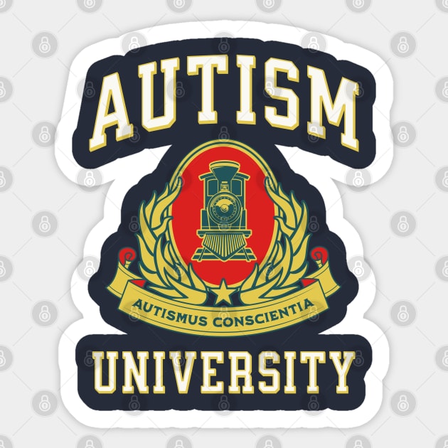 Autism University Sticker by Three Meat Curry